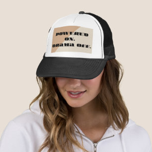 Warm oat and cloud white AI art Trucker Hat