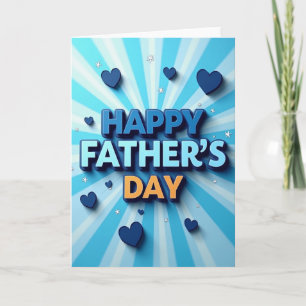 Warm Orange Fathers Day Card