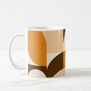 Warm Orange Geometric Composition Coffee Mug