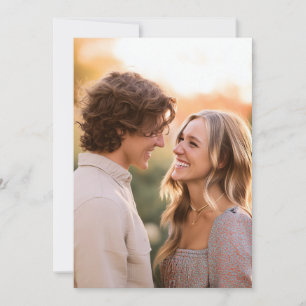Warm Orange Romantic Photo Invitation