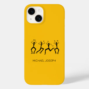 Warm Orange Silhouette Happiness Party Dancers Case-Mate iPhone 14 Case