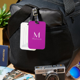 Warm orchid - personalised Luggage Tag