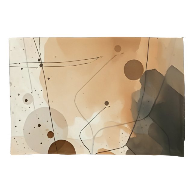 Warm Organic Minimalist Palette Pillowcase (Front)