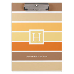 Warm Pastel Autumn Colour Palette Personalised Clipboard