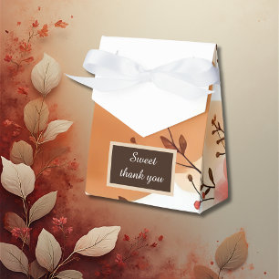 Warm Peach Boho Florals Favour Box