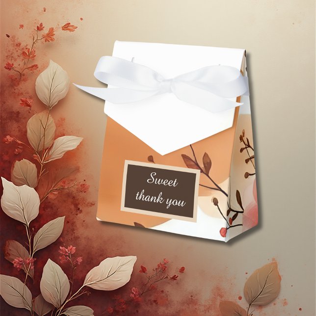 Warm Peach Boho Florals Favour Box (Creator Uploaded)