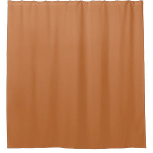 Warm Peach Caramel Solid Colour Print, Neutral Shower Curtain