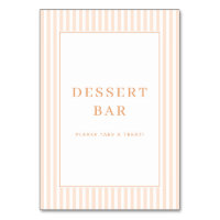 Warm Peach Minimalist Dessert Bar Sign