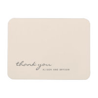 Warm Peach Modern Script Thank You Card