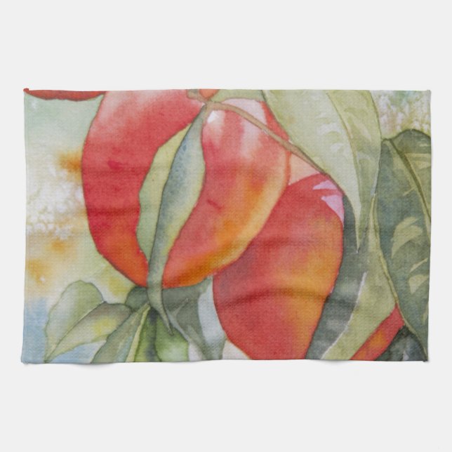 Warm Peaches Tea Towel (Horizontal)