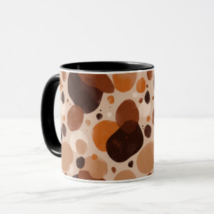 Warm Pebble Aesthetic Mug – Minimal Abstract Dots