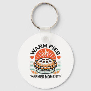Warm Pies Warmer Moments – Cosy Autumn Design Key Ring