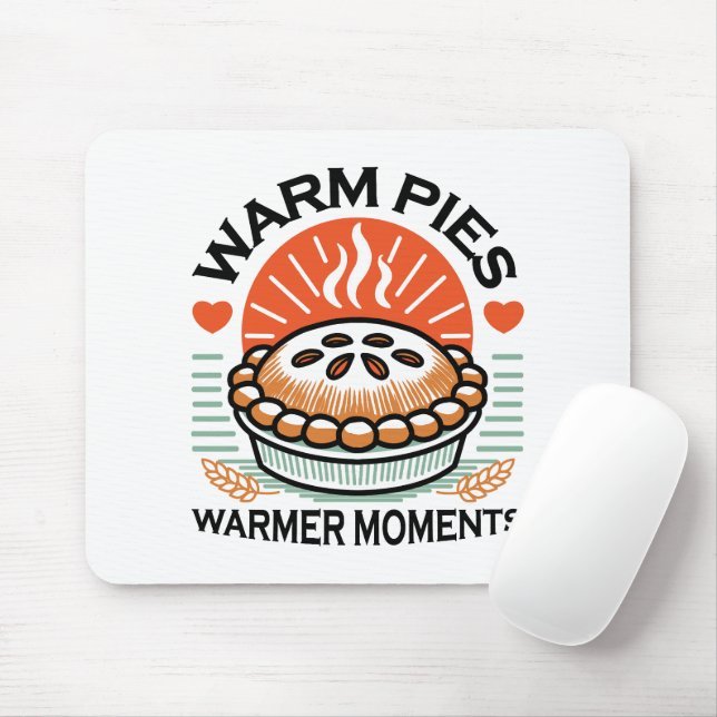 Warm Pies Warmer Moments – Cosy Autumn Design Mouse Pad (With Mouse)