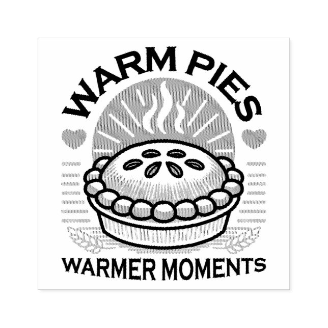 Warm Pies Warmer Moments – Cosy Autumn Design Rubber Stamp (Imprint)