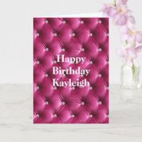 Warm Pink Faux Velvet Birthday