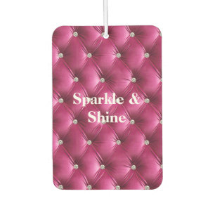 Warm Pink Faux Velvet Car Air Freshener