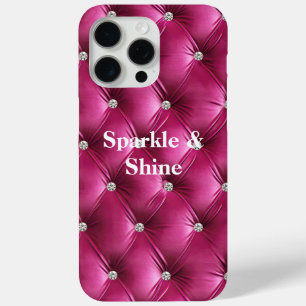 Warm Pink Faux Velvet iPhone 15 Pro Max Case