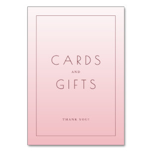 Warm Pink Minimalist Thank You Card