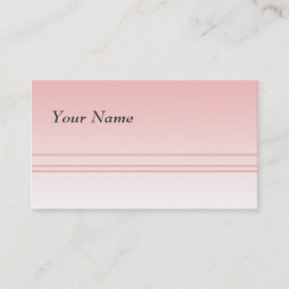 Warm Pink. Simple Elegant Design Business Card