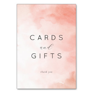 Warm Pink Watercolor Thank You Card