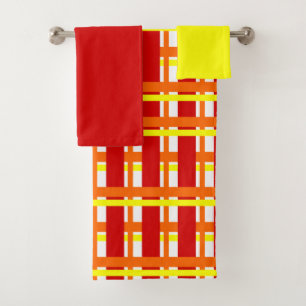 Warm Plaid Bath Towel Set