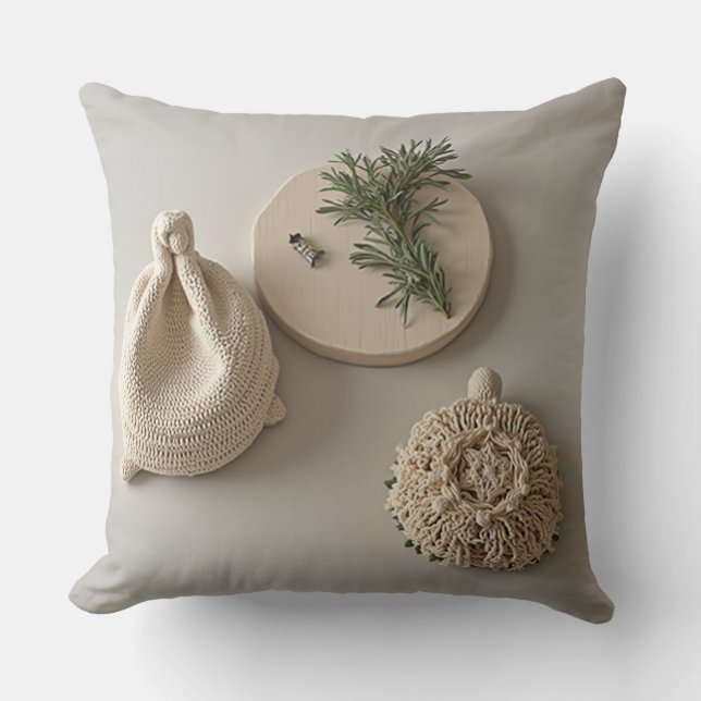warm props Throw Pillow (Front)