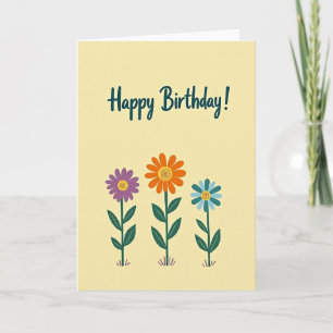 Warm Purple Birthday Card