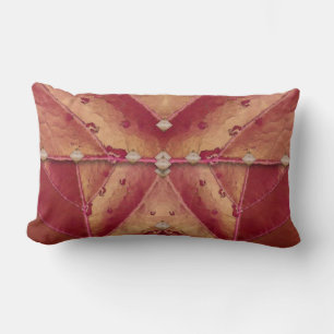 Warm Red and Gold Clutch Lumbar Cushion