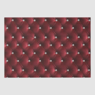 Warm Red Chic Faux Velvet Tissue Paper