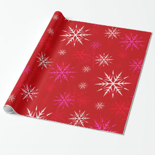 Warm Red Snowflake Wrapping Paper
