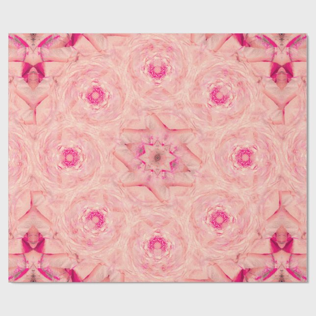 Warm Rose Brooch Wrapping Paper (Flat)