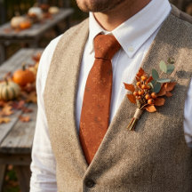 Warm Rustic Orange Leaf Pattern