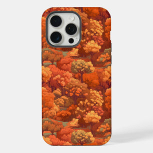 Warm Rustic Watercolor Fall Trees Boho Aesthetic iPhone 15 Pro Max Case