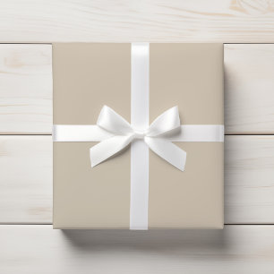 Warm Sandy Beige Subtle Solid Wrapping Paper