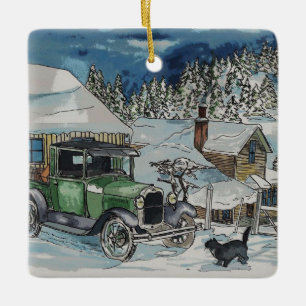 Warm Seat Ceramic Ornament