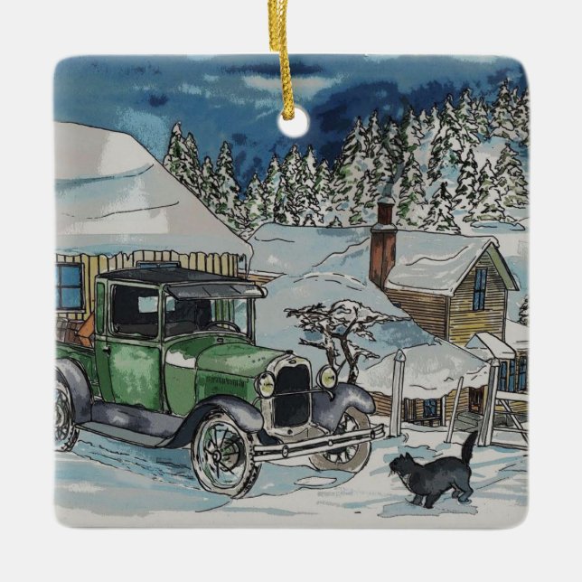 Warm Seat Ceramic Ornament (Front)