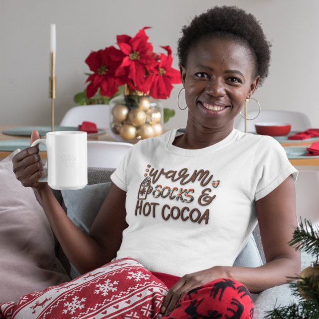 Warm Socks Hot Cocoa Christmas T-Shirt (Creator Uploaded)