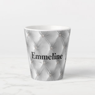 Warm Soft Grey Faux Velvet Latte Mug