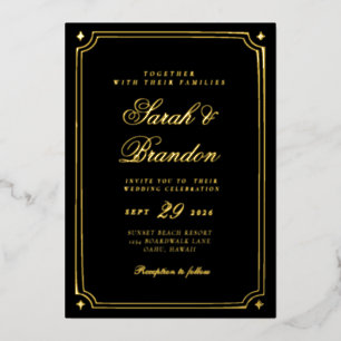 Warm Solid Colour Minimalist Script Wedding
