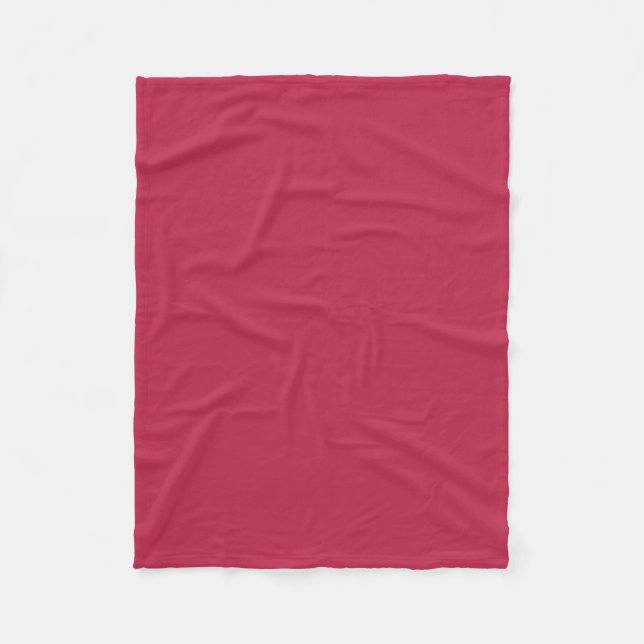 Warm Solid Magenta Fleece Blanket (Front)