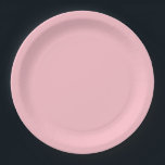 Warm Solid Pink Paper Plate<br><div class="desc">WARM AND VIBRANT COLOR
A deep colour that conveys power and intimacy.</div>