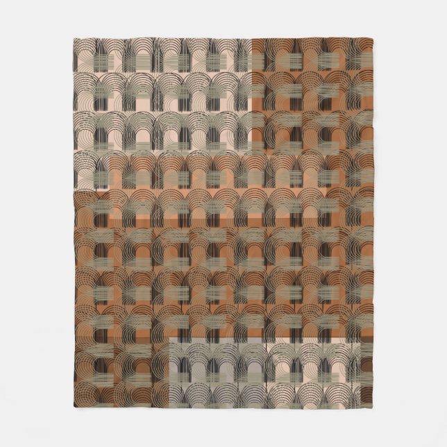 "Warm Spectrum" cover Fleece Blanket (Front)