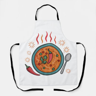 Warm Spicy Curry Food Art Apron