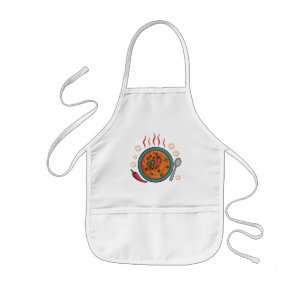Warm Spicy Curry Food Art Kids Apron