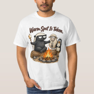 Warm Spot Is Taken Honey Badger Camping Design T-Shirt
