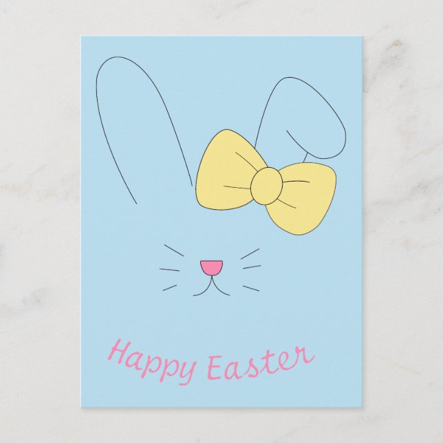Warm Spring Easter Greeting Soft Colors Design Postcard (Front)