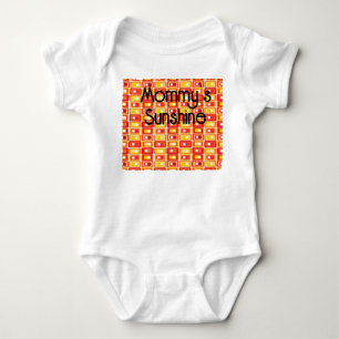 Warm Stacked Rectangles Baby Bodysuit