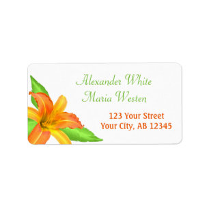 Warm Summer Flower Address Labels