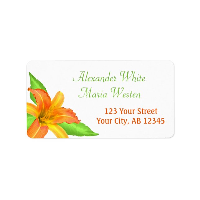 Warm Summer Flower Address Labels (Front)