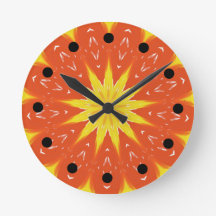 Warm Sun Coordinating Spa Wall Clock